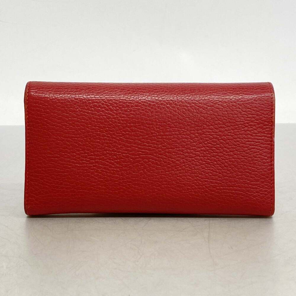Gucci GG Marmont Leather Long Wallet 456116 Red Women's - Picture 10 of 10